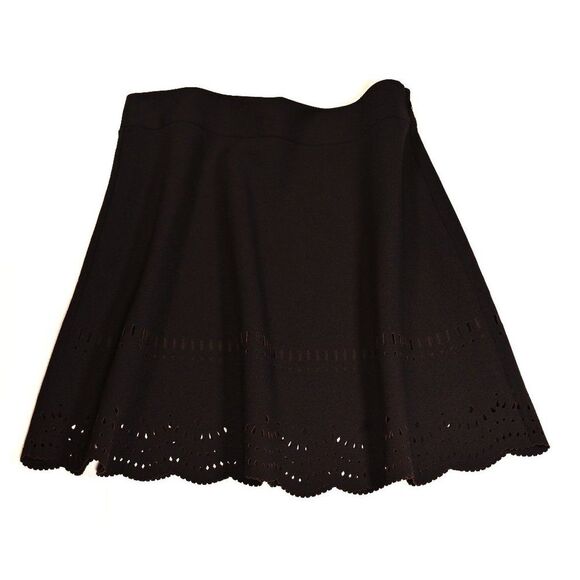 LOFT Dresses & Skirts - LOFT | Eyelet Scallop Skirt | Black | A-Line | Size 10